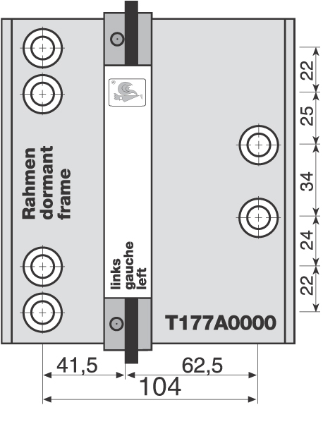 Dr. Hahn Bohrlehre T177A0000 für Türband 4