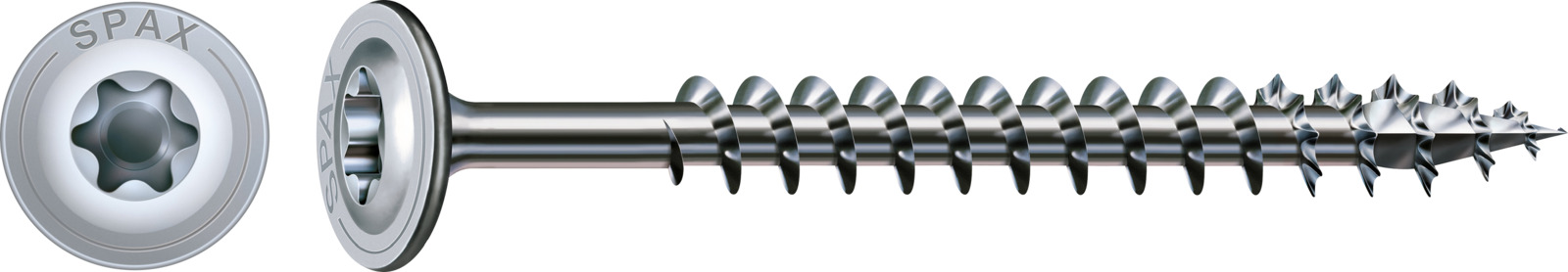 SPAX Holzbauschraube WIROX - Vollgewinde, Tellerkopf, T-STAR plus, 4CUT