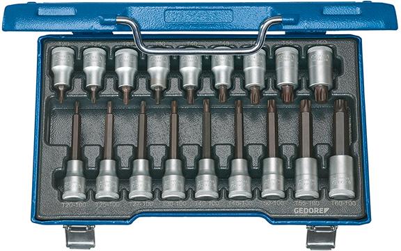 GEDORE Schraubendrehereinsatz-Satz  1/2" T20 bis T60 18-teilig