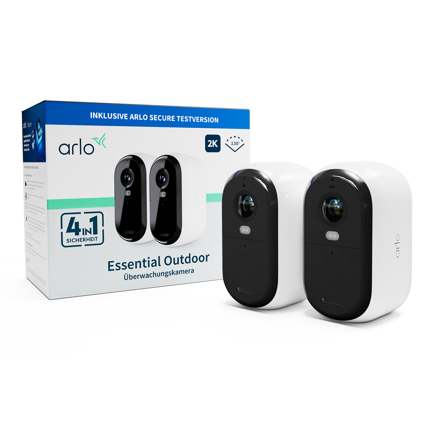 Arlo Überwachungskamera Essential 2K Outdoor - 2er-Pack
