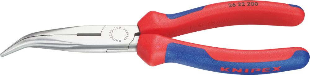KNIPEX Storchschnabelzange  poliert gebogen mit Mehrkomponenten-Griffen 200mm