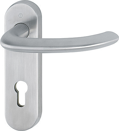 HOPPE FH Drückergarnitur Marseille mit Kurzschild FS-E1138/353KH, Edelstahl