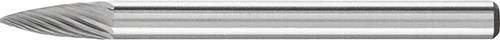 HM-Kleinfrässtift mit 3 mm Schaft-Ø, Geschossform SPG (Spitzbogen), Zahnung 5