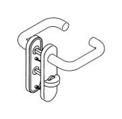 HEWI Bad-/WC Kurzschildgarnitur 111.23 (R-Technik)