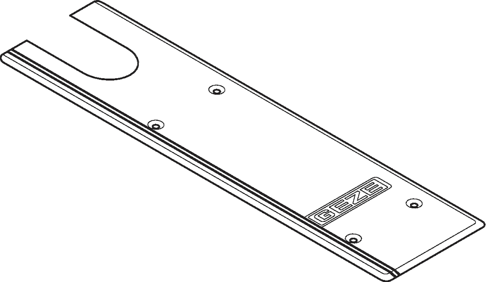 Deckplatte GEZE TS 550 F-G/550 E-G, Edelstahl