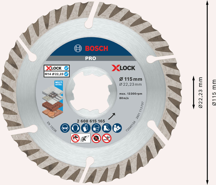 Bosch PRO Multi Material X-Lock Diamanttrennscheibe