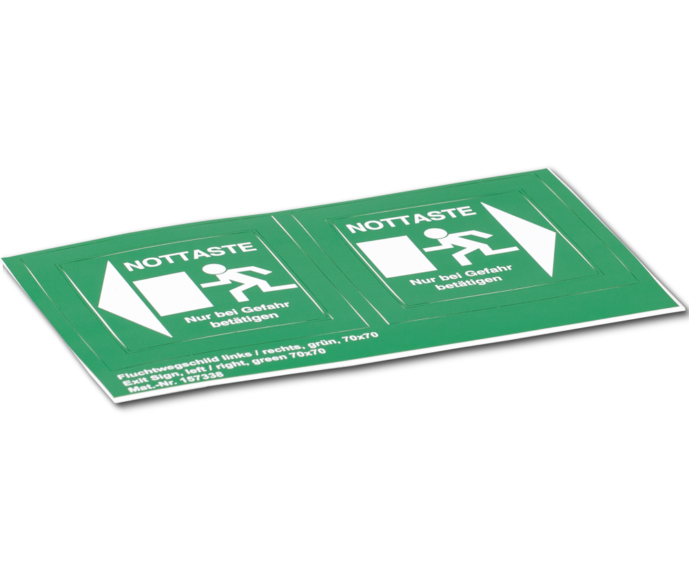 Fluchtwegschild GEZE FWS, Kunststoff