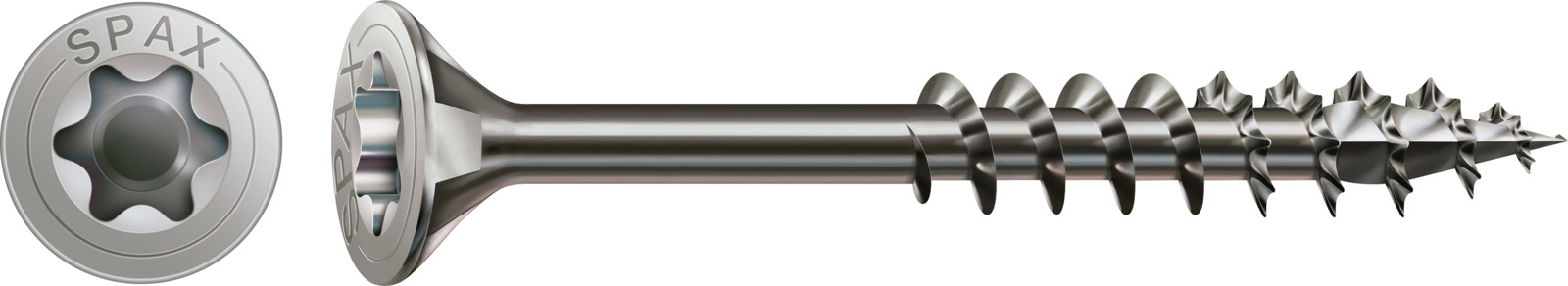 SPAX Universalschraube Edelstahl A2 - Teilgewinde, Senkkopf, T-STAR plus, 4CUT, Rostfrei