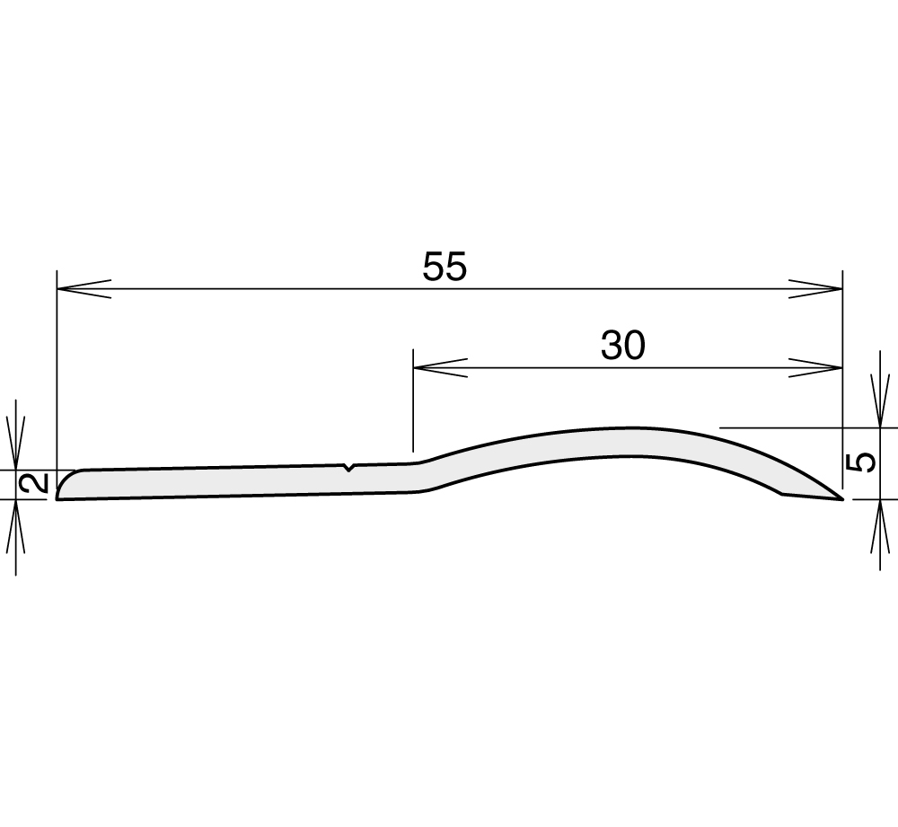 Teppich-/Laminatausgleichsprofil Athmer 217, ungebohrt, Aluminium