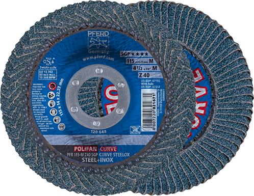 POLIFAN-Fächerschleifscheibe Z SGP CURVE STEELOX