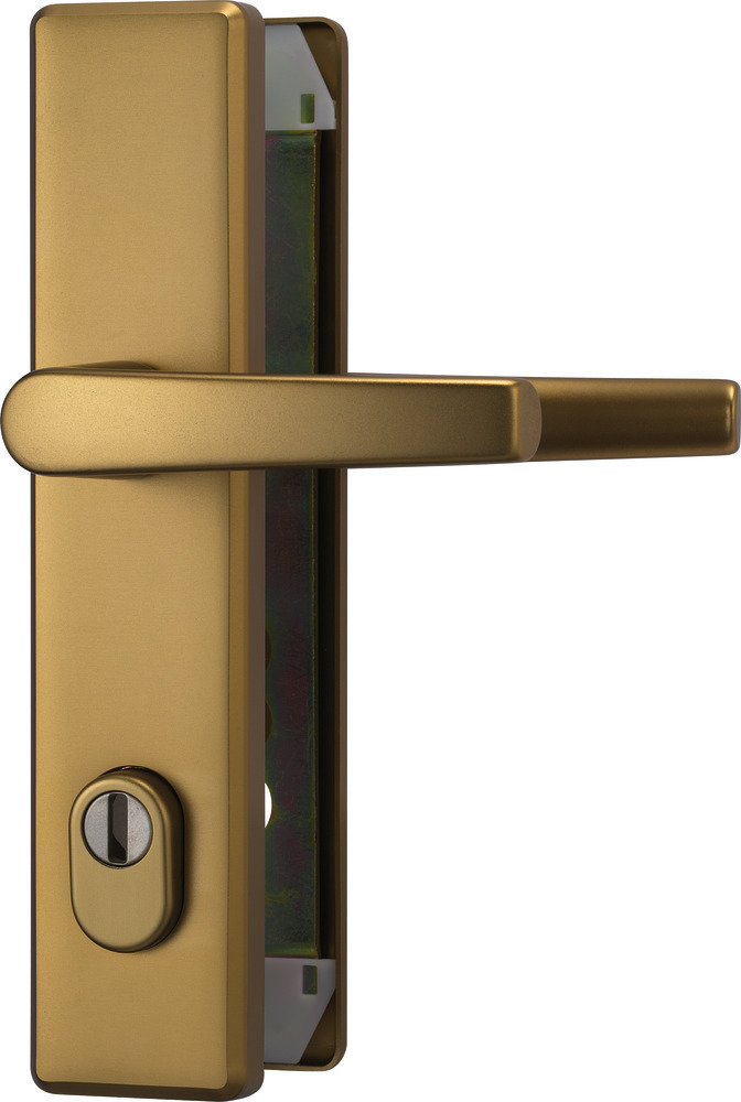 ABUS Schutz-Drückergarnitur mit Langschild HLZS814, eckig, Aluminium