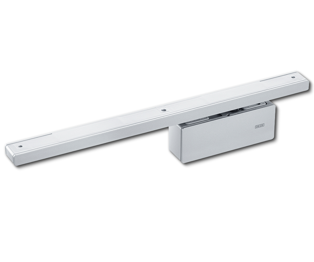 Türöffnungsbegrenzer GEZE ActiveStop, aufliegend, konfigurierbar, Aluminium