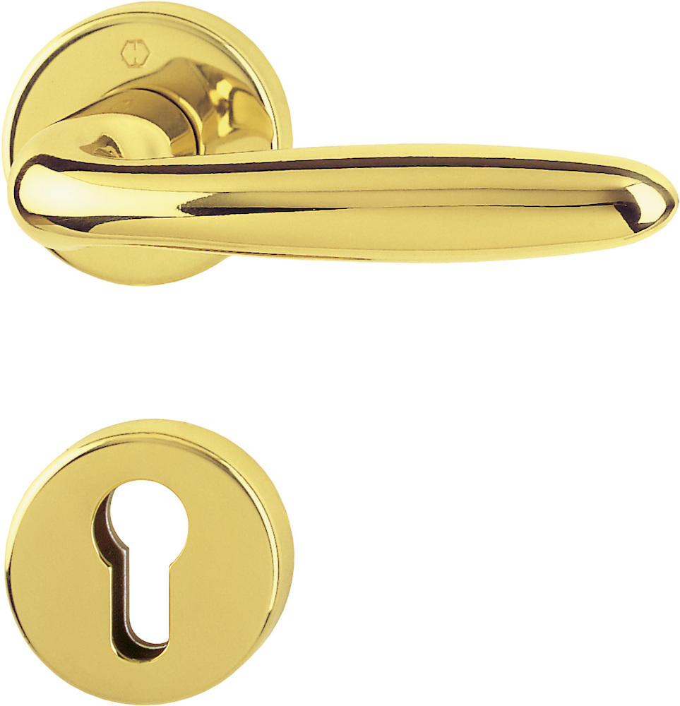 HOPPE Drücker-Halbgarnitur mit Rosetten Verona M151/42/42S, Messing