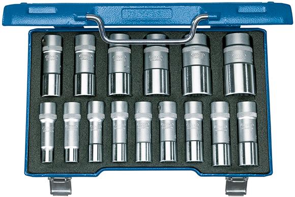 GEDORE Steckschlüsseleinsatz-Satz  12-kant 1/2" 10-32mm15-teilig