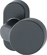 HOPPE Knopf auf Rosette 58G/55, festdrehbar, Aluminium