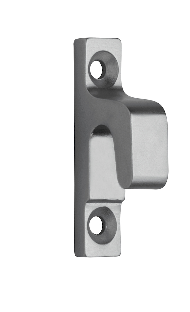 Fanghaken Deni 7206 a.Platte B12 5mm H23mm L60mm ALU silber elox. z.Anschr.