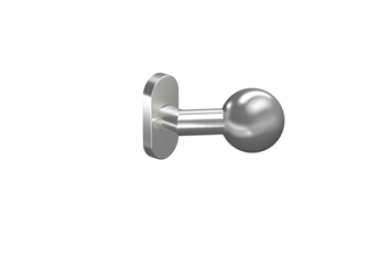 OGRO Knopf auf Rosette CORE 3548VO, Edelstahl