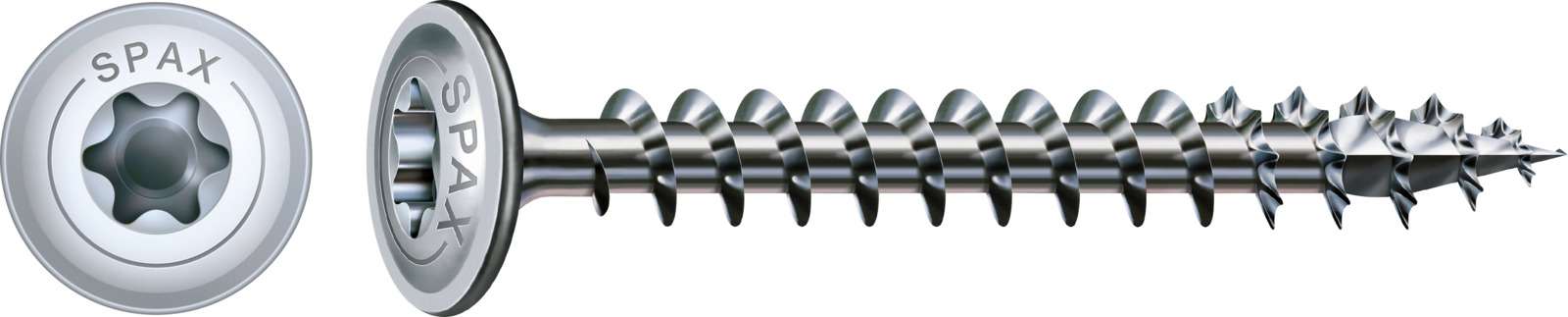 SPAX Holzbauschraube WIROX - Vollgewinde, Tellerkopf, T-STAR plus, 4CUT
