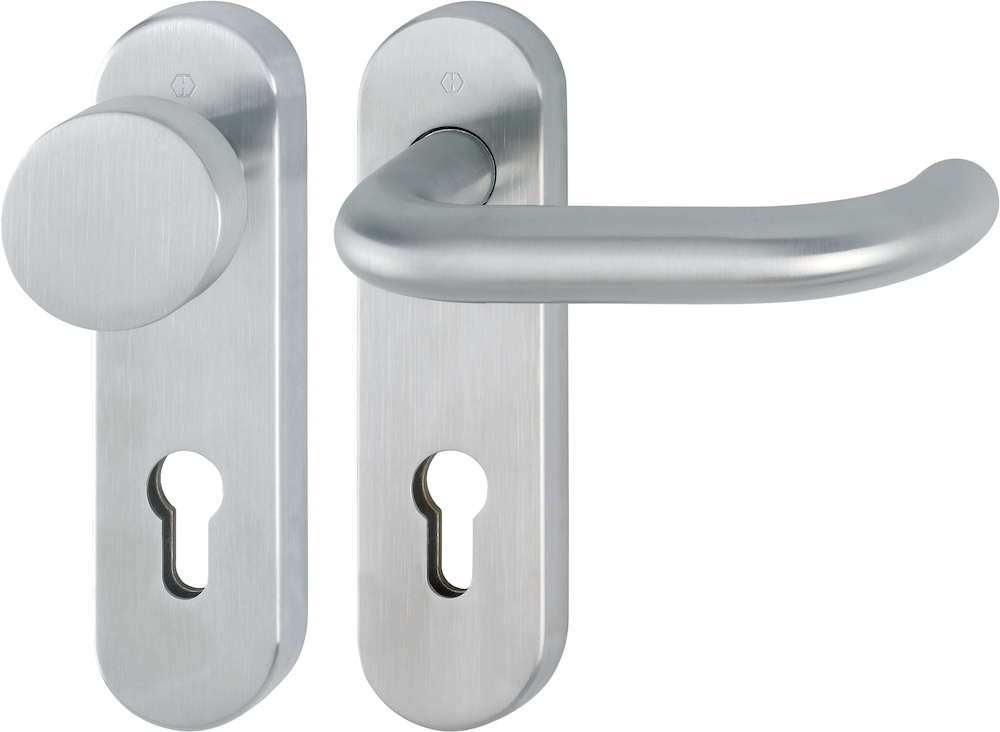 HOPPE FH-Wechselgarnitur mit Kurzschild Paris FS-E58/353KH/138, Edelstahl