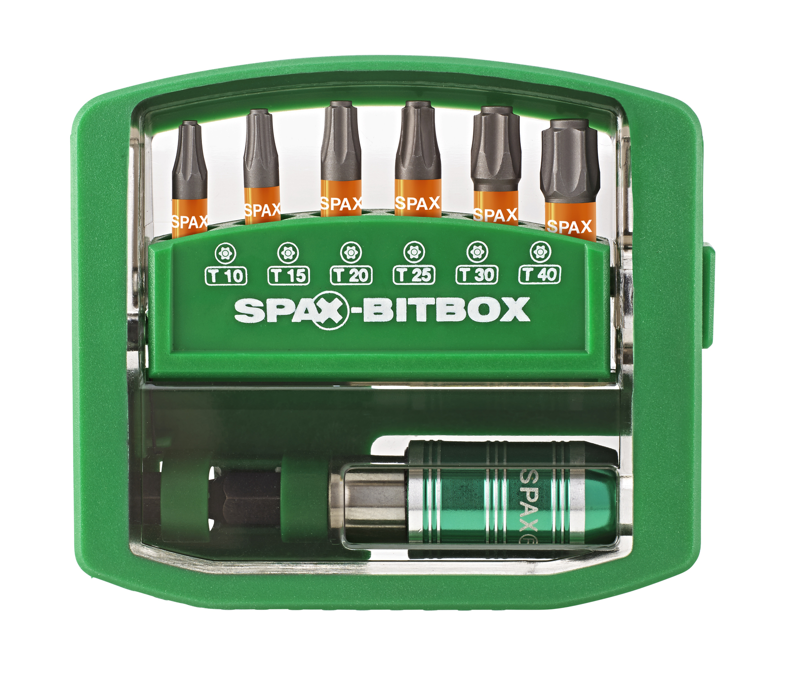 SPAX-BITBOX T-STAR plus, 6 Bits, T10, T15, T20, T25, T30, T40, Schnellwechsel Bit-Halter