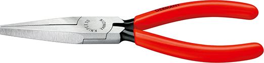 Langbeckzange, flache Backen, aus Chrom-Vanadium-Elektrostahl, Kopf poliert, Griffe mit Kunststoff überzogen