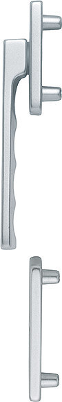 HOPPE Fenstertür-Halbgarnitur Toulon 0737KH/51N/51NS, N 10, Profilzylinder gelocht