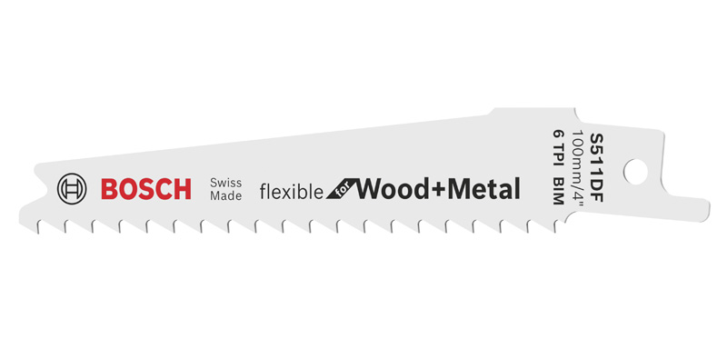 Bosch Säbelsägeblatt S 511 DF, Flexible for Wood and Metal