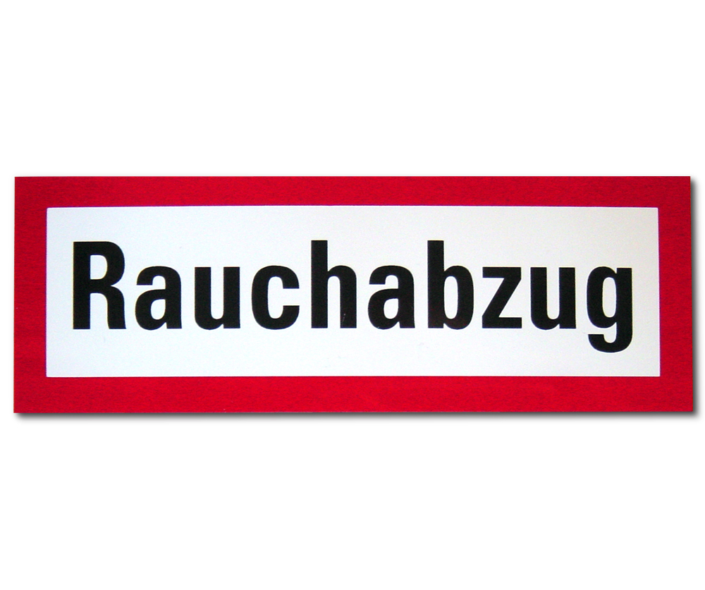 Hinweisschild GEZE Rauchabzug, Kunststoff