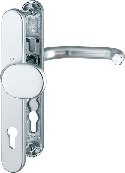 HOPPE Wechselgarnitur Paris mit Schmalschild RD-86G/3357N/138GF, Aluminium