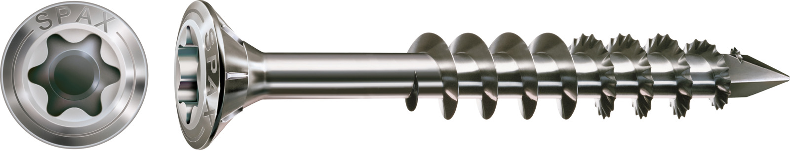 SPAX Fassadenschraube - Teilgewinde, T-STAR plus T20, CUT-Spitze, Edelstahl rostfrei A2