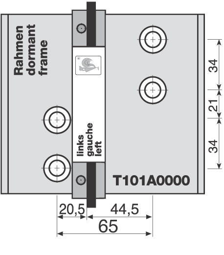 Dr. Hahn Bohrlehre T101A0000 für Türband 4