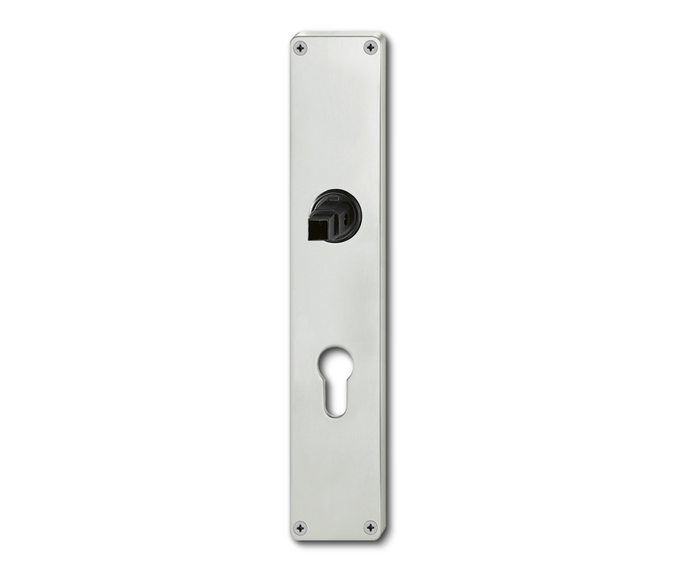 FSB Langschild 14 1410, eckig, sichtbar verschraubt, mit Adapter, Edelstahl