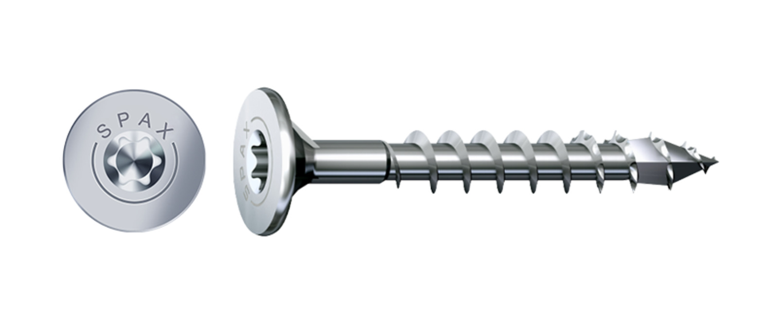 SPAX Schieferschraube - Teilgewinde, Spezialkopf, T-Star plus T20, 4CUT, Edelstahl rostfrei A2