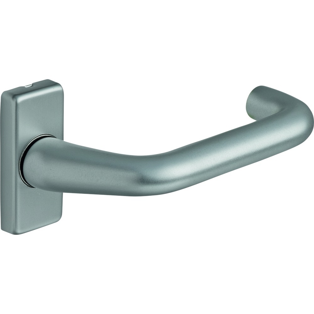OGRO Drücker-Halbgarnitur mit eckigen Rosetten 8349VU, Aluminium