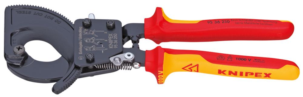 VDE-Kabelschere, Kopf lackiert, Knipex