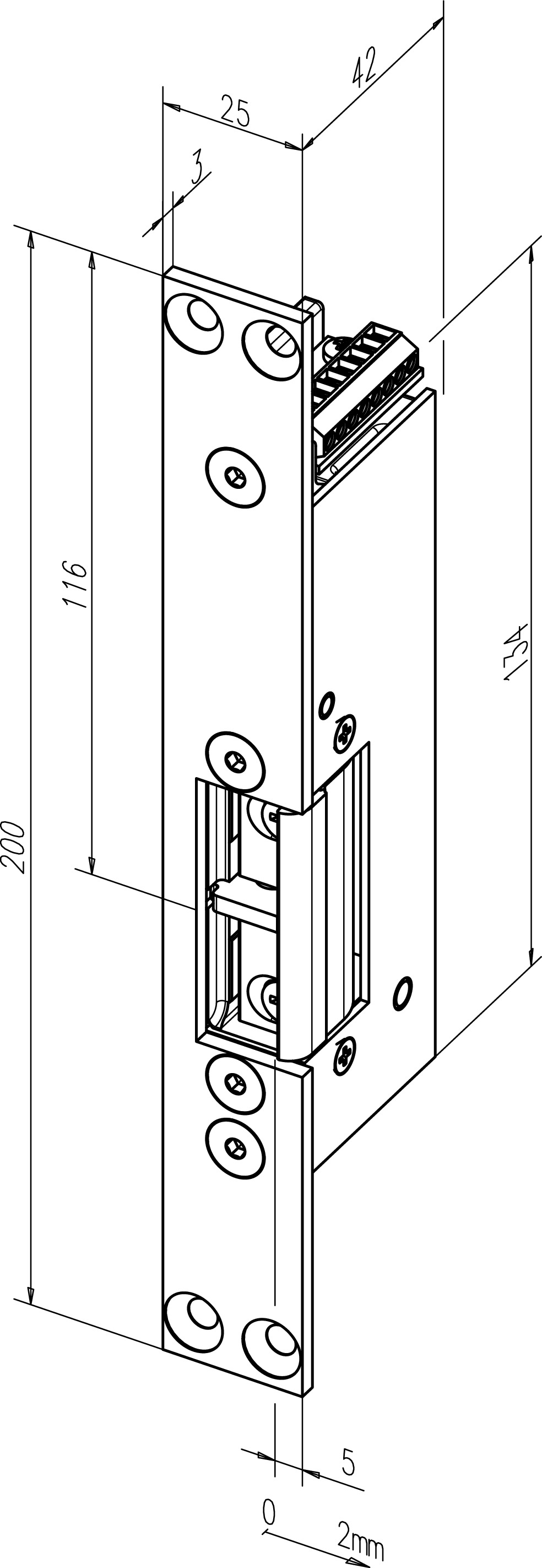 Fluchttüröffner effeff mit Flachschließblech 331U81
