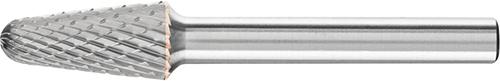 Hartmetall-Frässtift mit 6 mm Schaft, Rundkegelform KEL, Zahnung 4