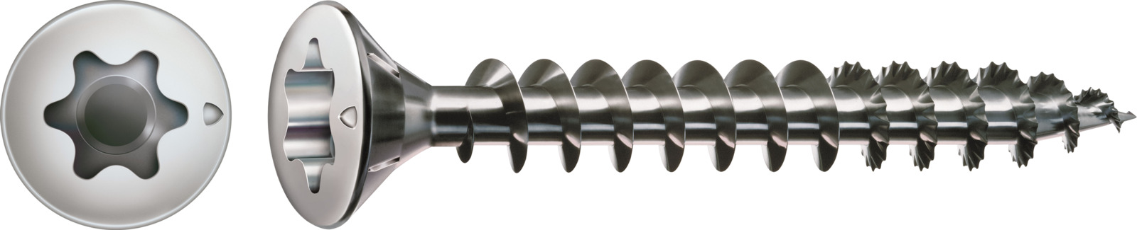 SPAX Universalschraube Edelstahl A2 - Vollgewinde, Linsensenkkopf, T-STAR plus, S-Spitze, Rostfrei