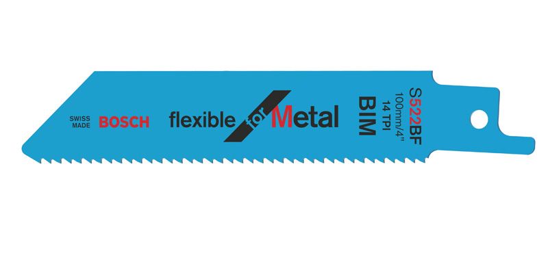 Bosch Säbelsägeblatt S 522 BF, Flexible for Metal, 5er-Pack