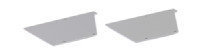 Set Stirnabdeckung GEZE Perlan 140 Wandwinkel mit Wetterhaube, kurz, Aluminium