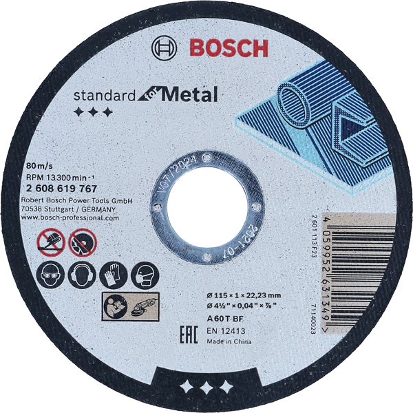 Bosch Standard for Metal Trennscheibe mit gerader Spitze