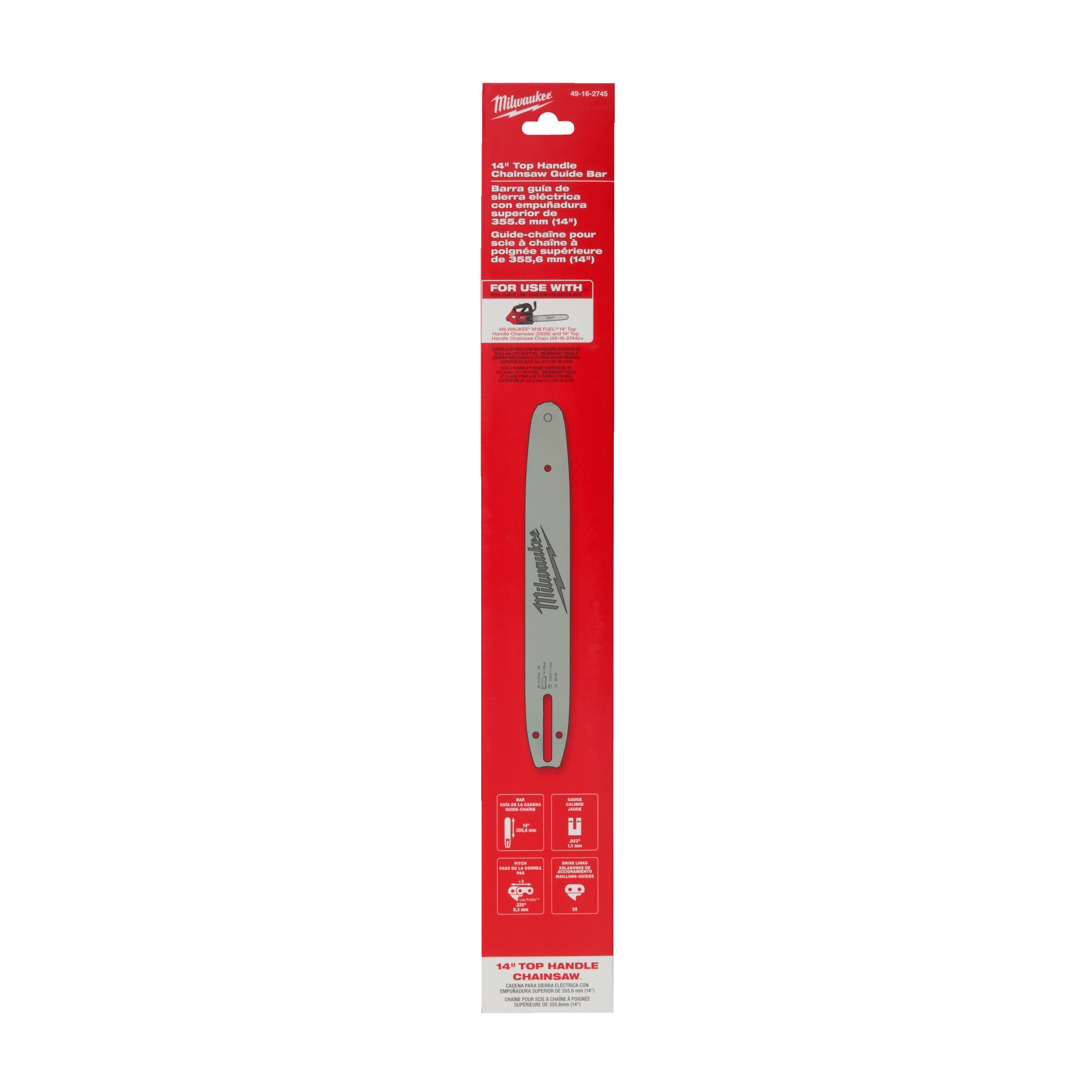 Milwaukee Sägeschwert 35 cm / 14" für M18 FCHS35 Sägeschwert 35 cm / 14" für M18 FCHS35