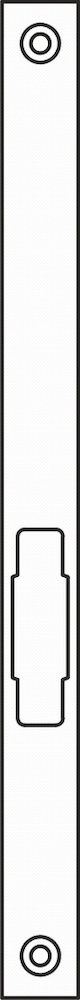 Flachschließblech GEZE für Türen IQ Lock, kantig, Edelstahl