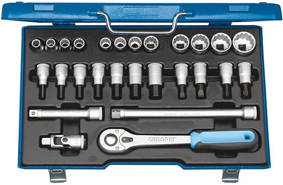 GEDORE Steckschlüssel-Satz  1/2" 27-teilig, 6-kant