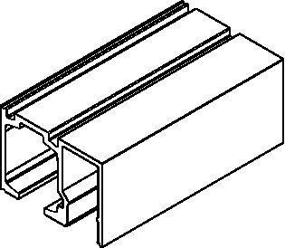 Laufprofil GEZE Perlan 140 Festfeld, Aluminium